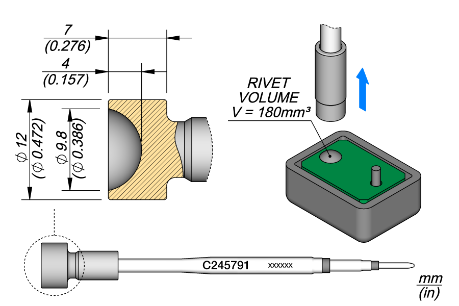 C245791 - Heat Staking Cartridge Ø 10